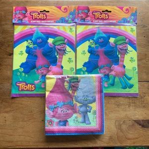 Trolls The Movie Party Pack Loot Bags Napkins New
